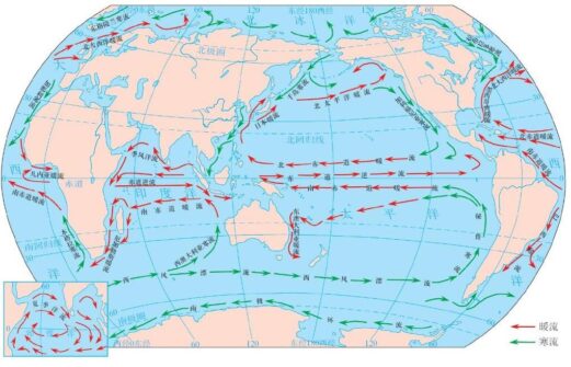 图片[3]-世界洋流模式图分布图(简图)（洋流分布基本规律口诀）-瑷珂憬転